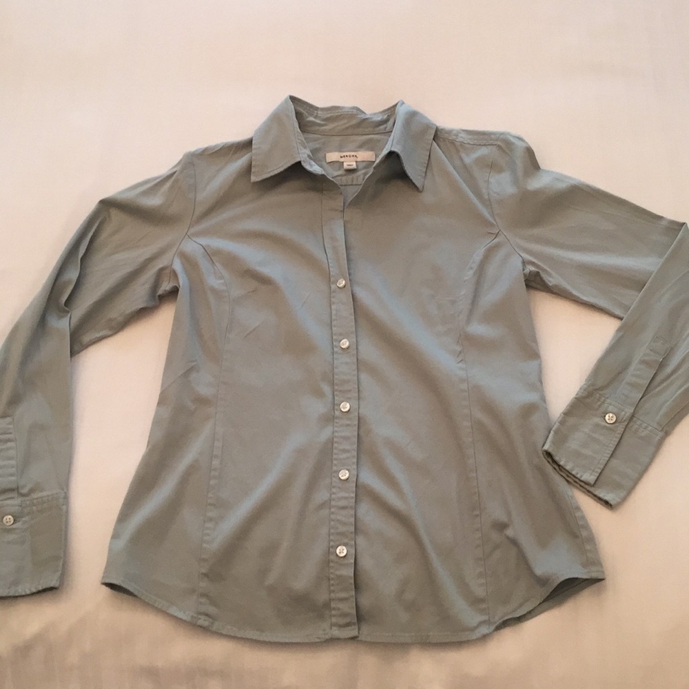 Merona Button-Down Shirt - Mint Green